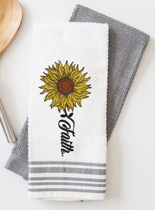 Faith Sunflower Embroidery Design