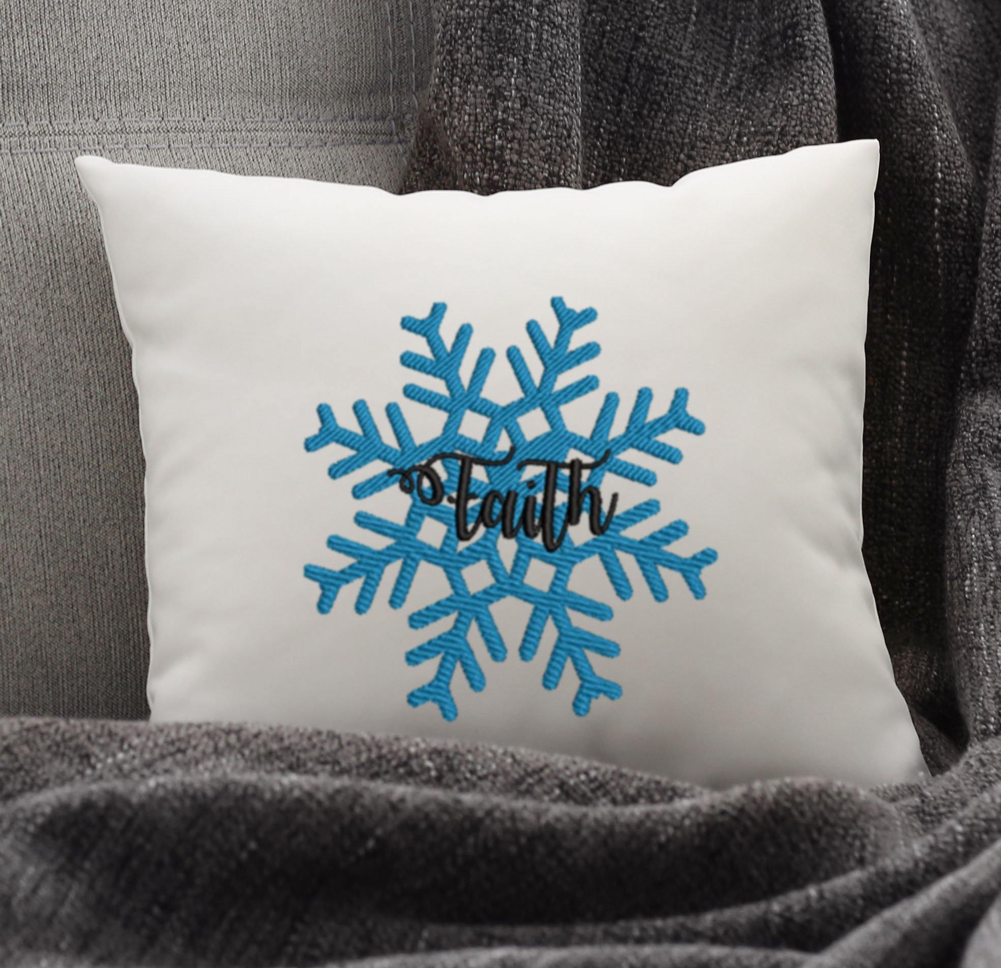 Faith Snow Flake Embroidery Design - Oh My Crafty Supplies Inc.