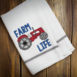 Tractor Farm Life Embroidery Design