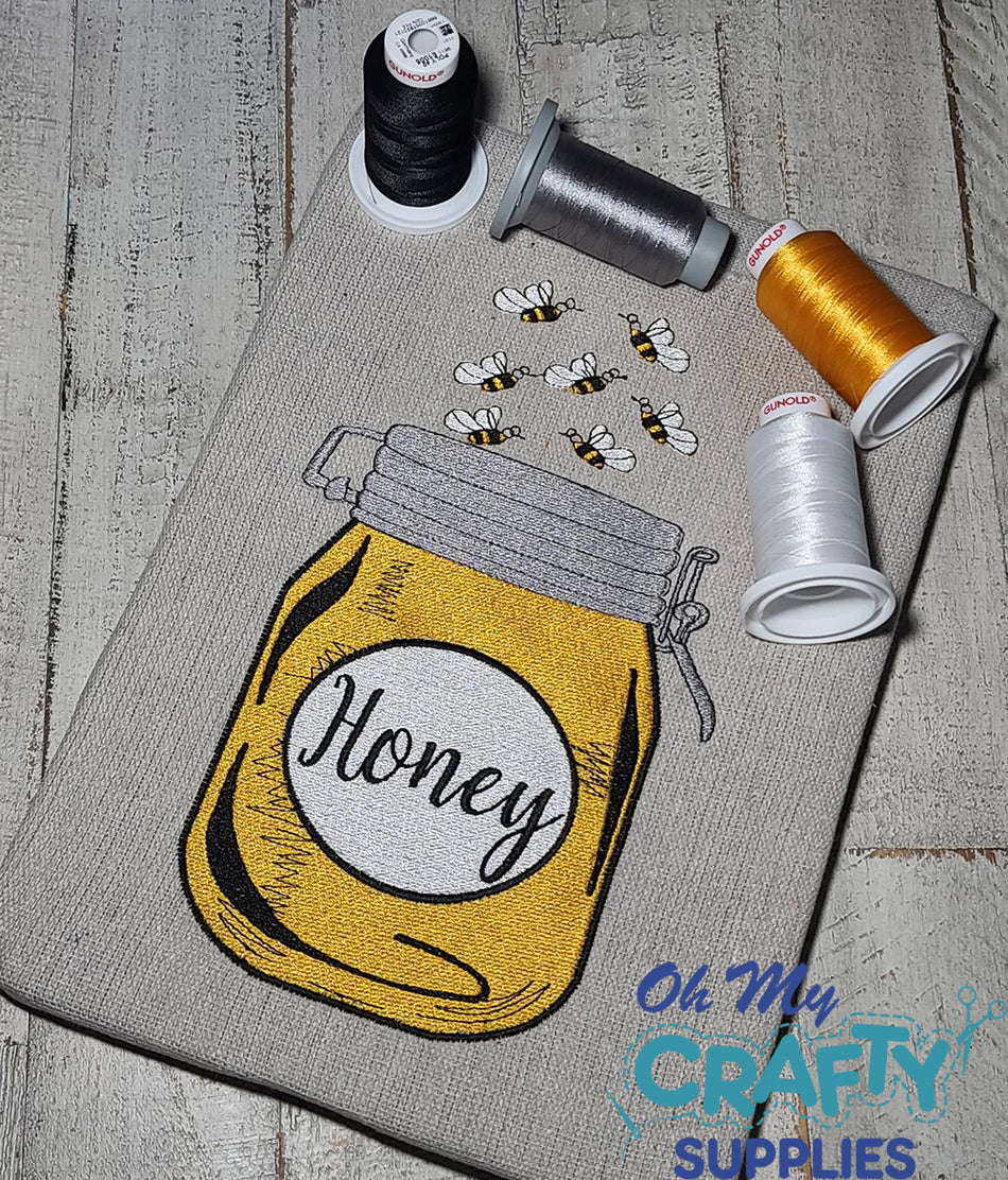 Honey Jar Embroidery Design