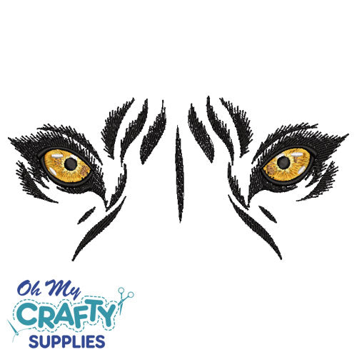 Tiger Eyes Embroidery Design