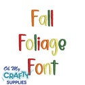 Fall Foliage Embroidery Font (BX Included)
