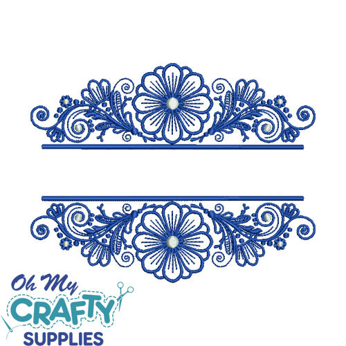 Floral Banner 1217 Embroidery Design