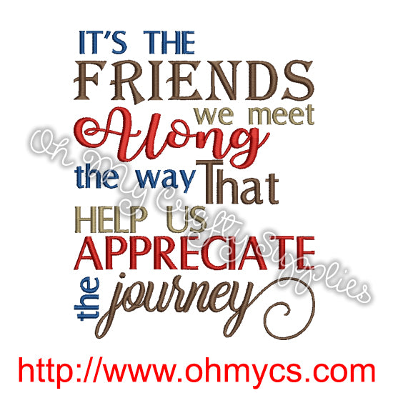 Friendly Journey Embroidery Design