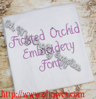 Frosted Orchid Embroidery Font (BX Included)