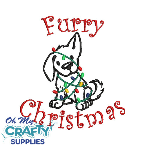 Furry Christmas Embroidery Design