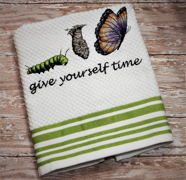 Give yourself Time Embroidery Design