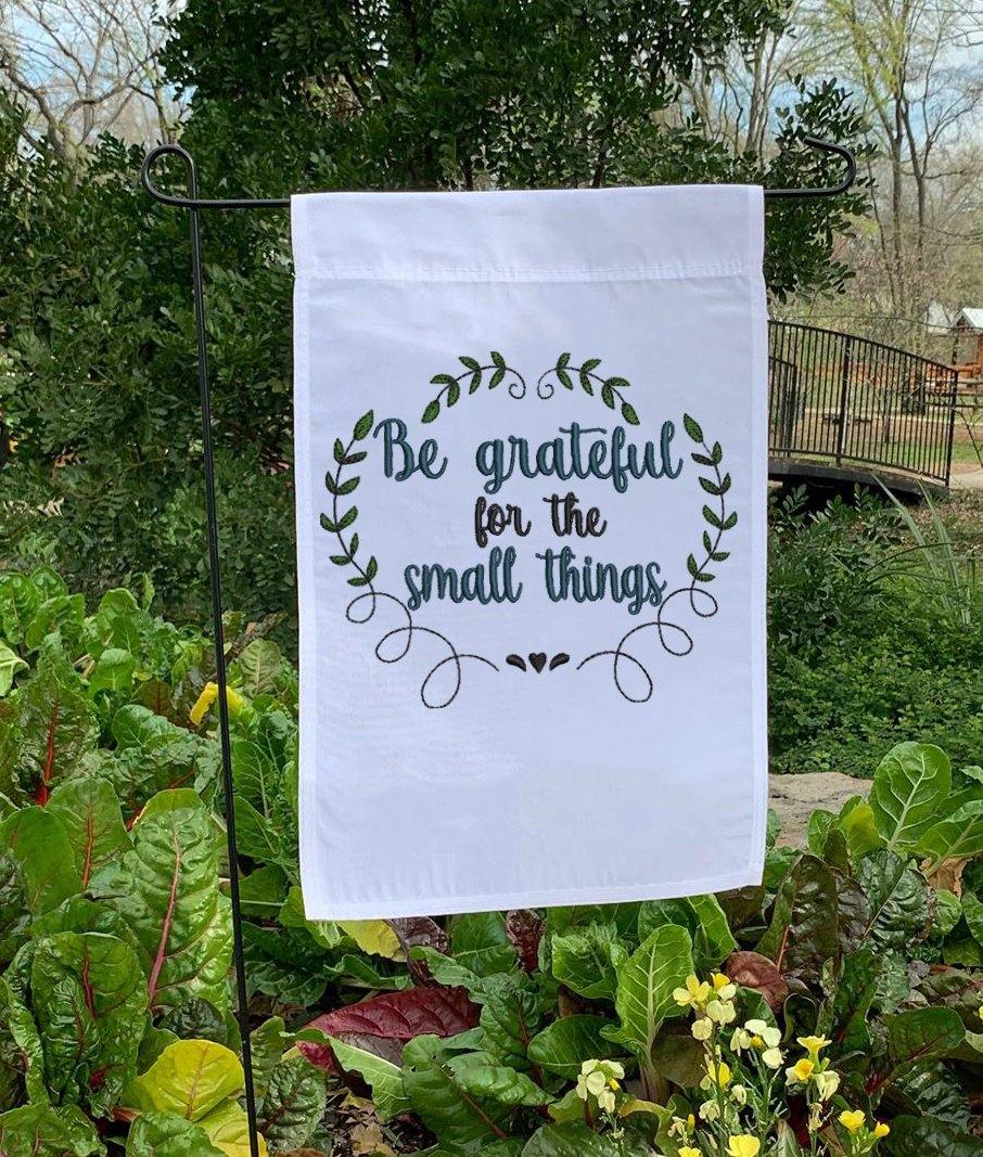 Be Grateful for Small Things Embroidery Design - Oh My Crafty Supplies Inc.