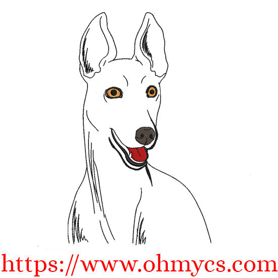 Greyhound Sketch Embroidery Design