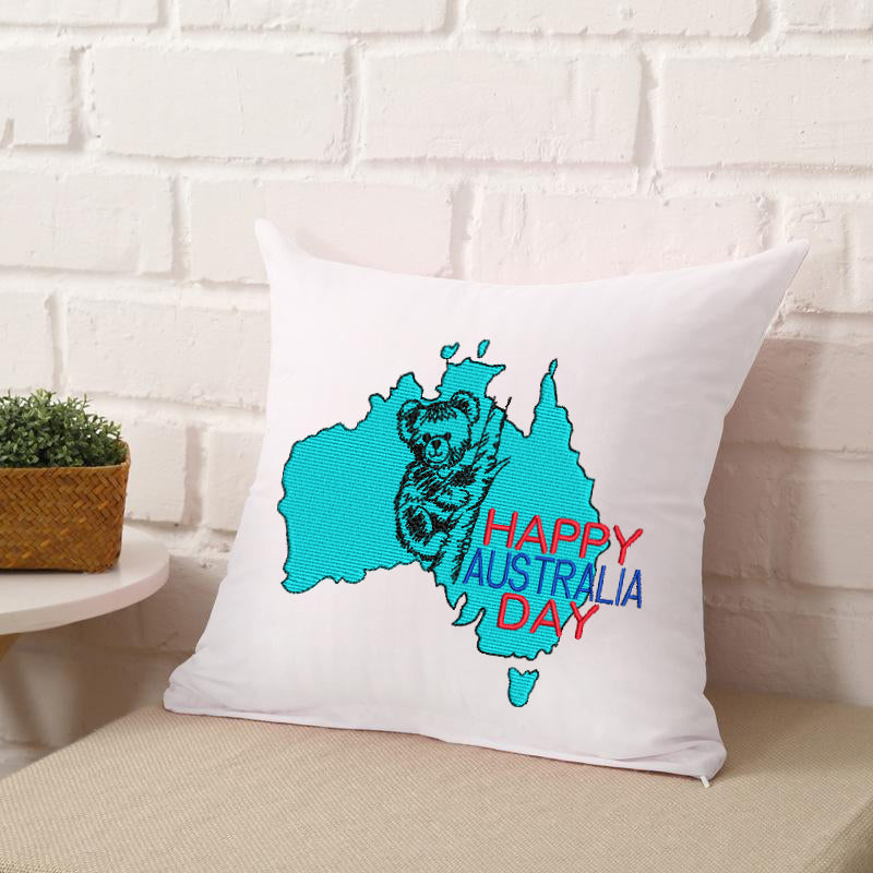 Happy Australia Day Embroidery Design