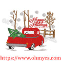 Snowy Truck Embroidery Design
