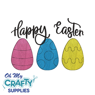Trio Easter Eggs Embroidery Design