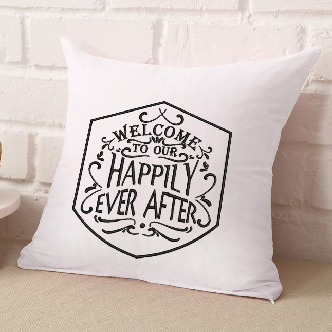 Our Happily Ever After Shield Embroidery Design
