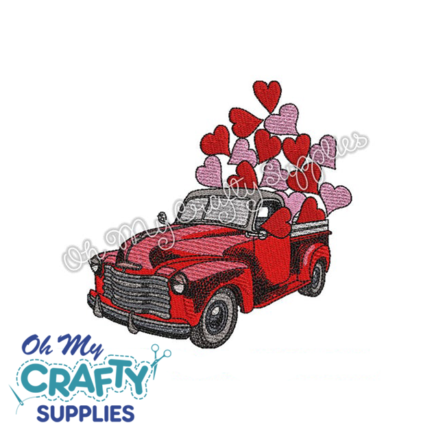 Another Heart Truck Embroidery Design