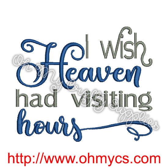 Heaven Visits Embroidery Design