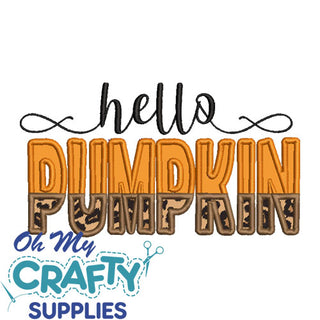 Hello Pumpkin 722 Embroidery Design
