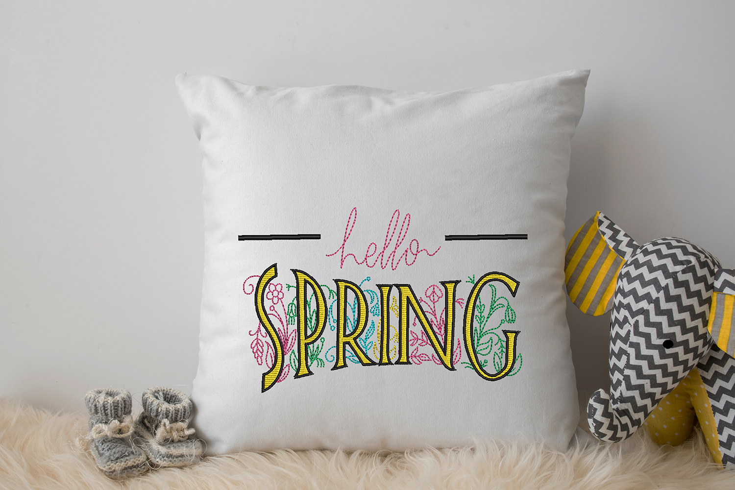 Hello Spring with Satin Embroidery Design – Oh My Crafty Supplies Inc.