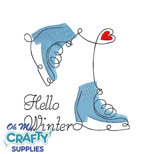 Hello Winter 105 Embroidery Design
