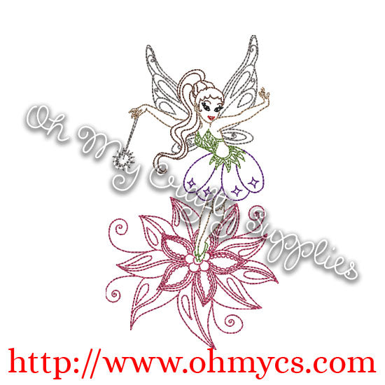 Henna Fairy Embroidery Design