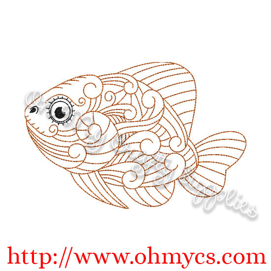 Henna Fish Embroidery Design