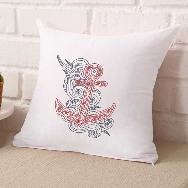 Swirly Henna Anchor Embroidery Design