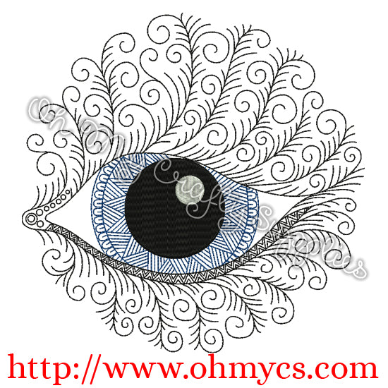 Henna Eye Embroidery Design