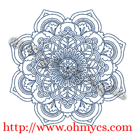 Henna Floral 2 Embroidery Design