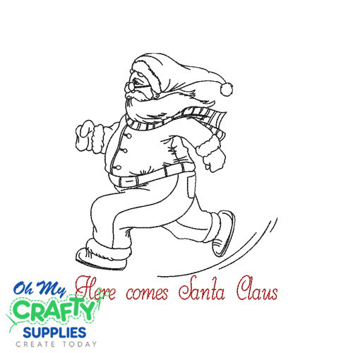 Here comes Santa Claus 114 Embroidery Design