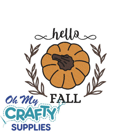 Hello Fall 715 Embroidery Design