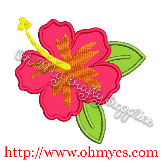 Hibiscus Applique Design