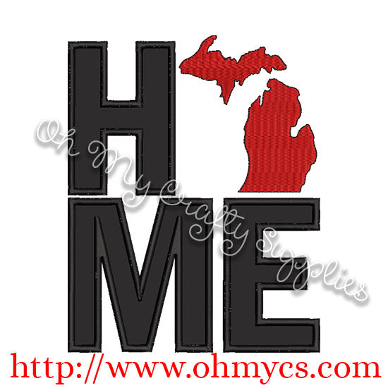 Home Michigan Applique Design
