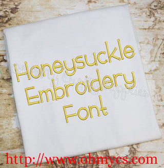 Honeysuckle Embroidery Font (BX Included)