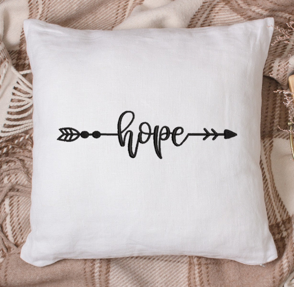 Hope Arrow Embroidery Design