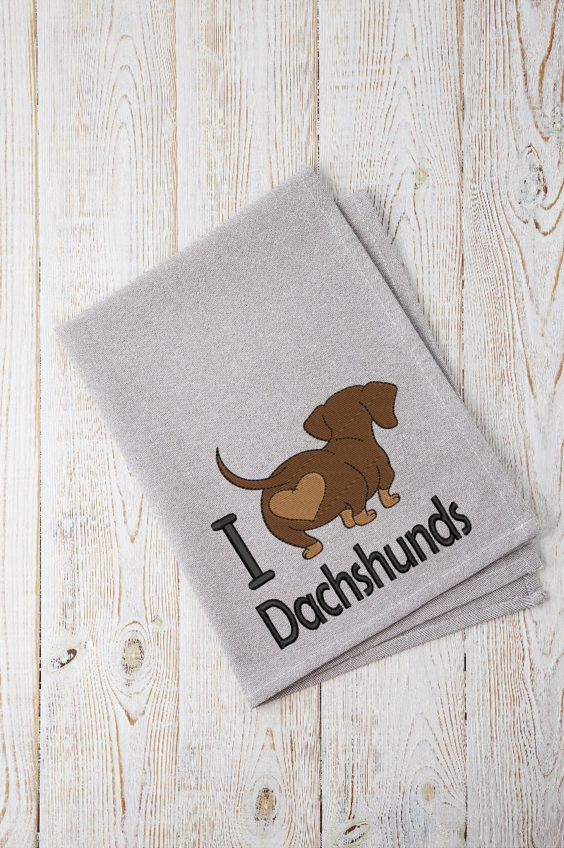 I Heart Dachshunds 2020 Embroidery Design