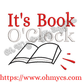 It's Book O,Clock Embroidery Design