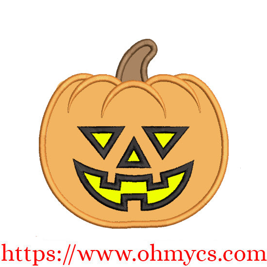 A Simple Jack O'lantern Applique Design