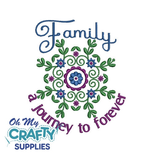 Journey to forever Embroidery Design