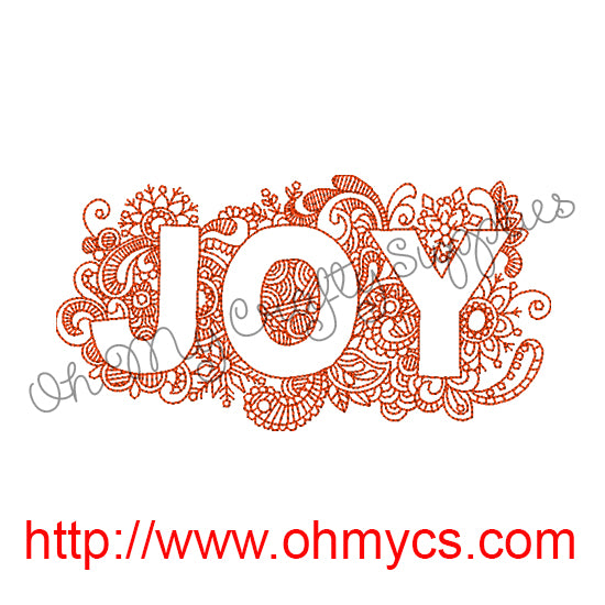 Joy Henna Embroidery Design
