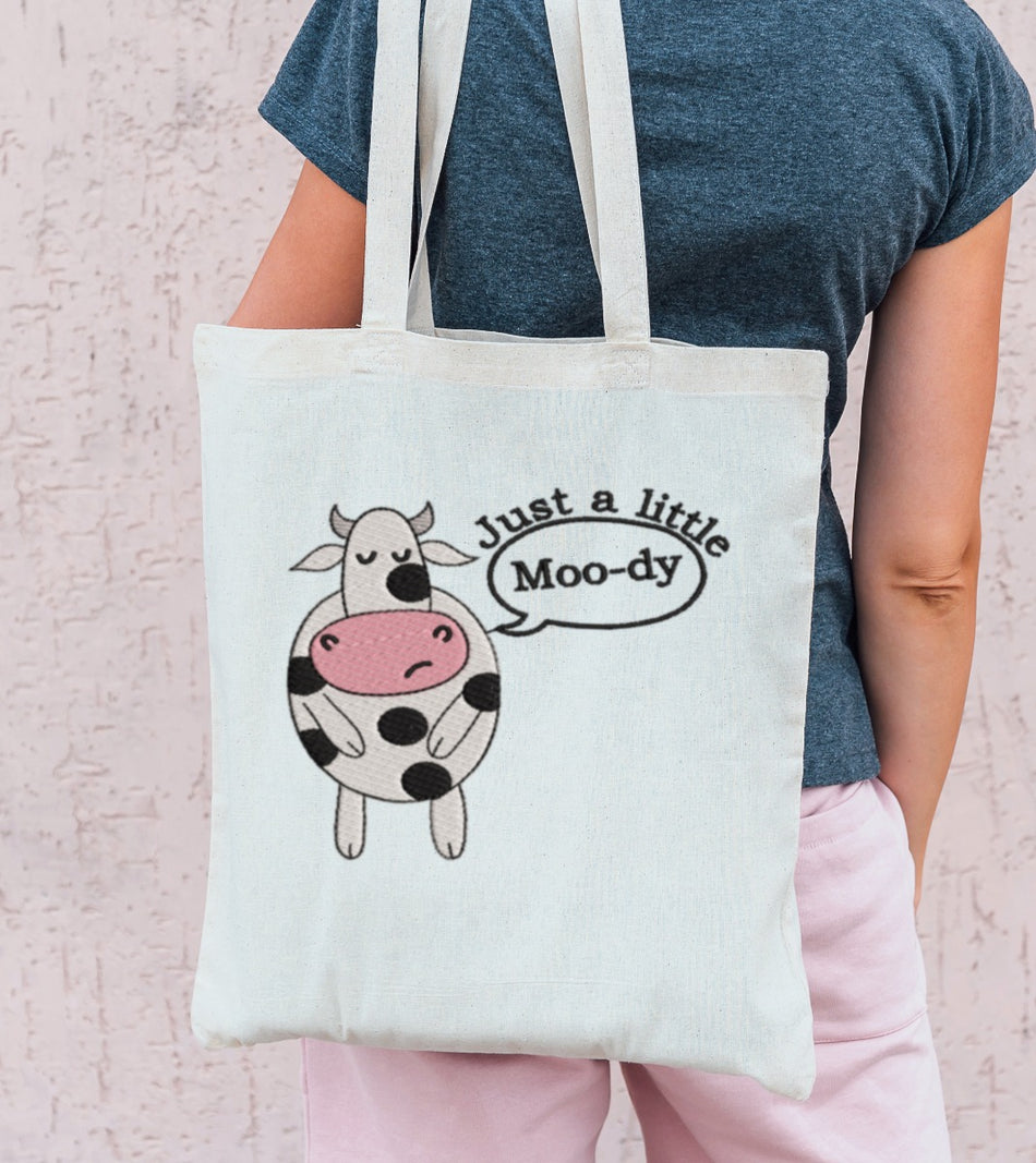 Just a Little Moo-Dy Embroidery Design