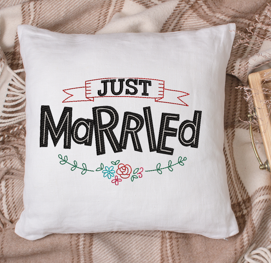 Just Married 2020 Embroidery Design - Oh My Crafty Supplies Inc.