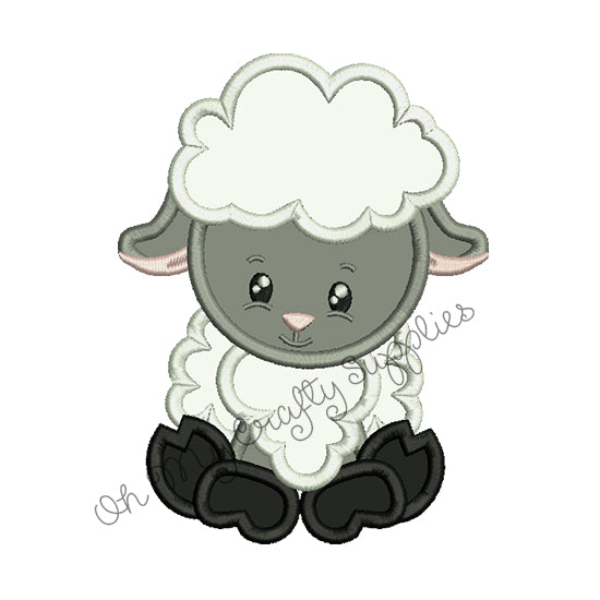 Lamb Applique Embroidery Design