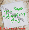 Lime Drop Embroidery Font (BX Included)