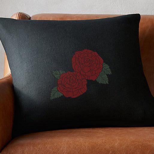 Roses Sketch Colored Embroidery Design