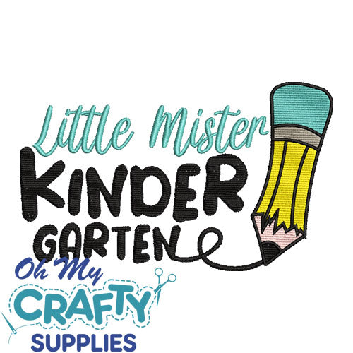 Little Mister Kindergarten Embroidery Design