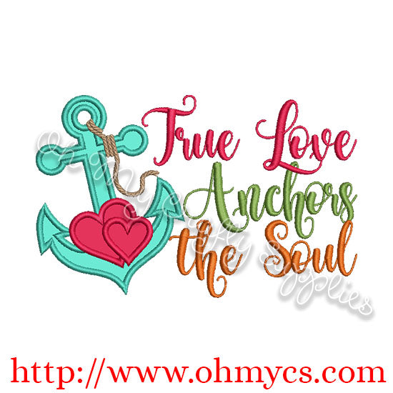 Love Anchors the Soul Embroidery Design