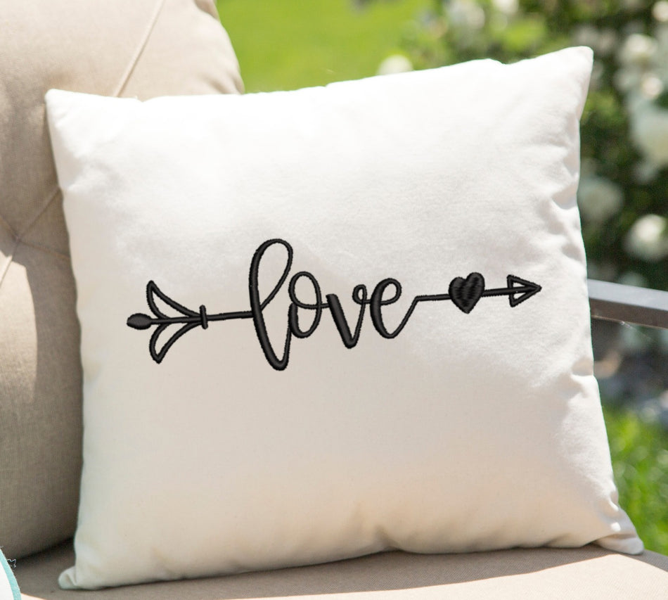 Love Arrow Embroidery Design