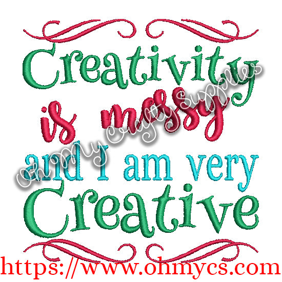 Messy Creativity Embroidery Design