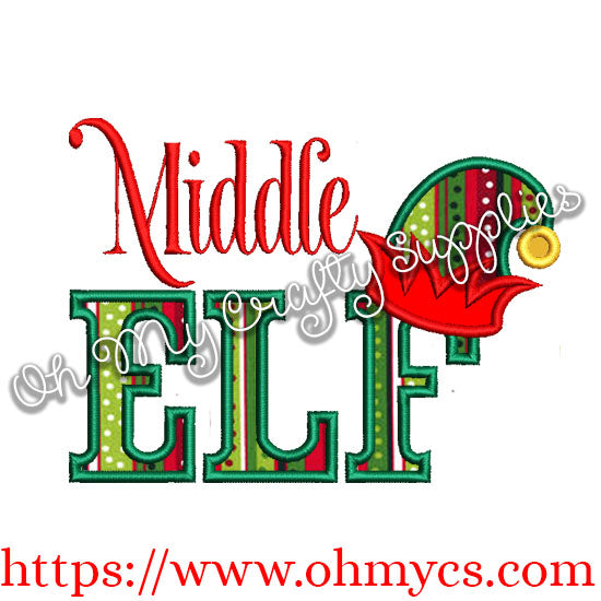 Middle Elf Applique Design