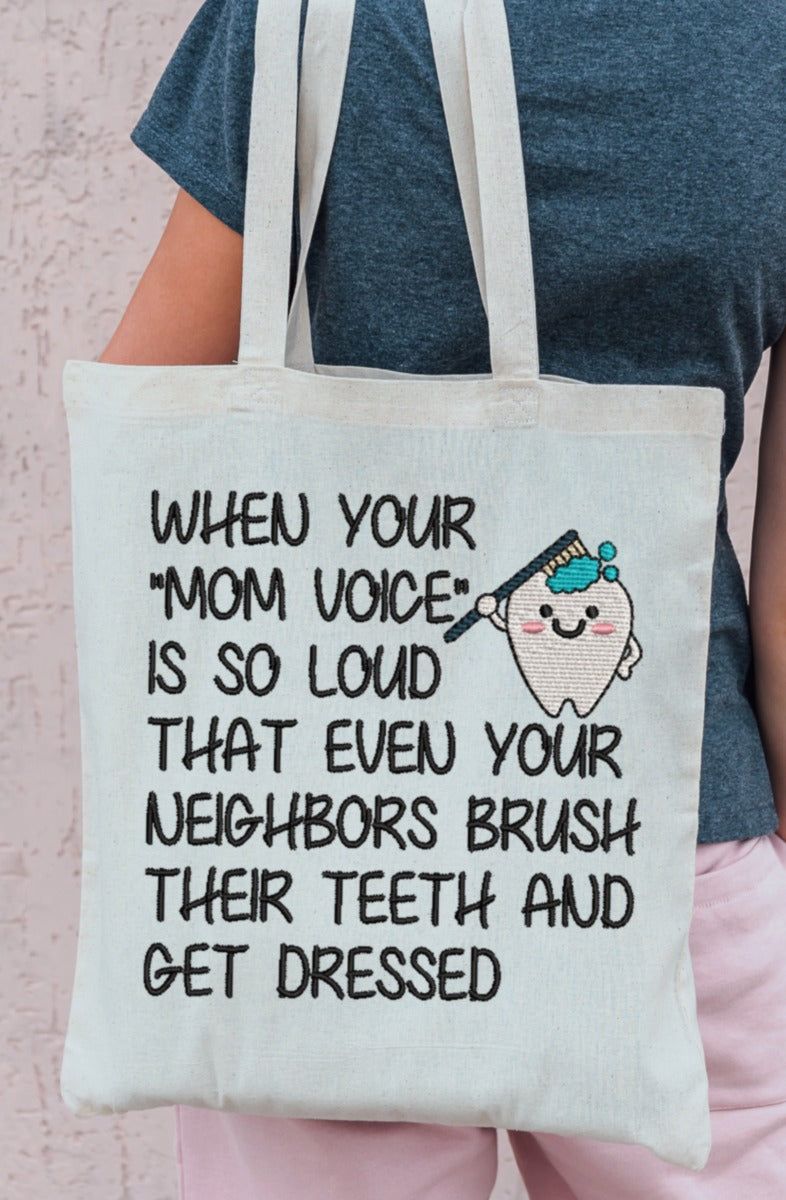 Mom Voice Embroidery Design