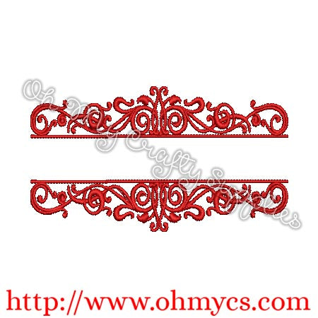 Monogram Type Frame Embroidery Design